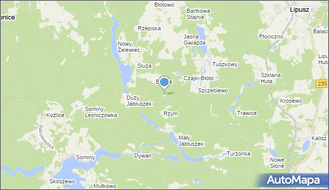 mapa Czysta Woda, Czysta Woda na mapie Targeo